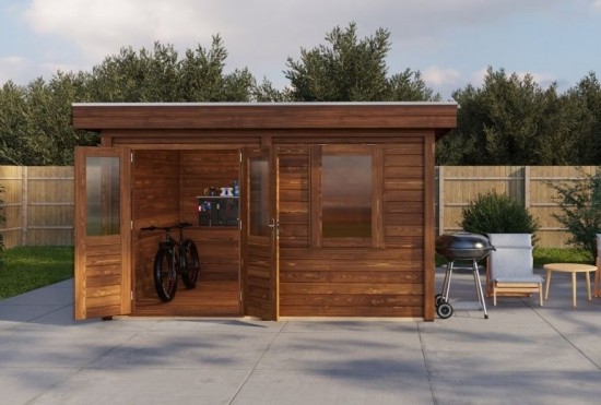 Blokhut bodegraven 388x300cm bruin 2