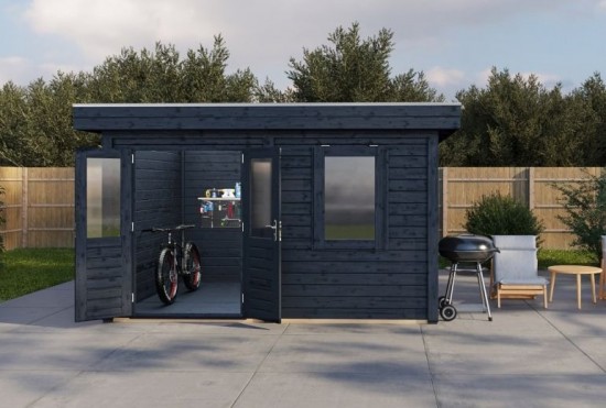 Blokhut bodegraven 388x300cm zwart 24