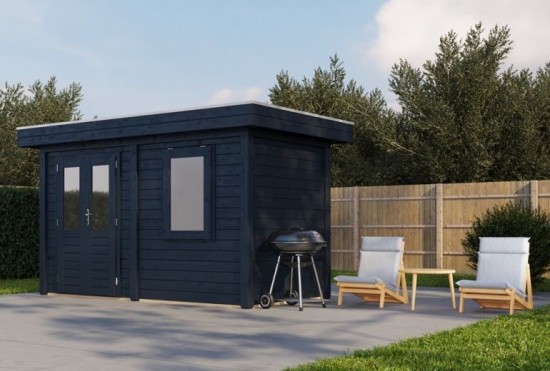 Blokhut gorssel 388x200cm zwart 1