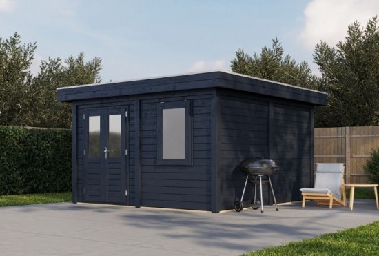 Blokhut rotterdam 388x388cm zwart