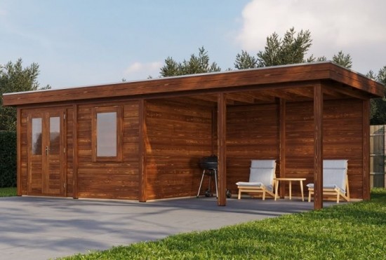 Blokhut zutphen overkapping bruin 1