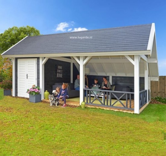 Groot tuinhuis van hout ps9 600x566