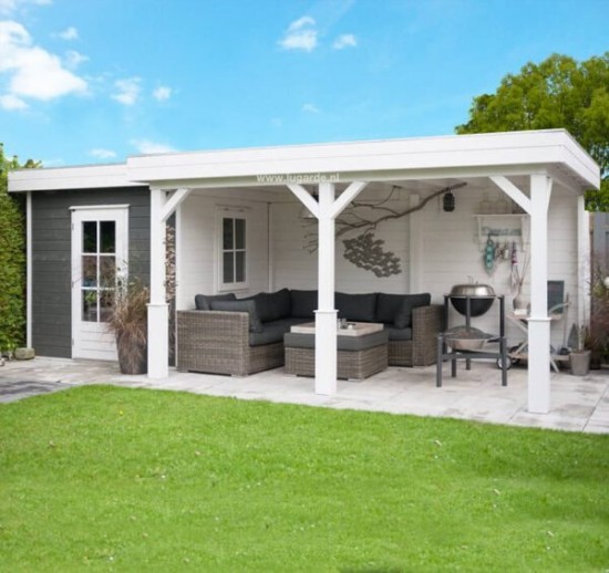 Tuinhuis met overkapping pr26 600x566